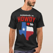 テキサス州のために彼テシャンTX Dallas Howdy Longhorn Tシャツ (正面)