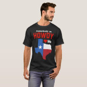テキサス州のために彼テシャンTX Dallas Howdy Longhorn Tシャツ (正面フル)