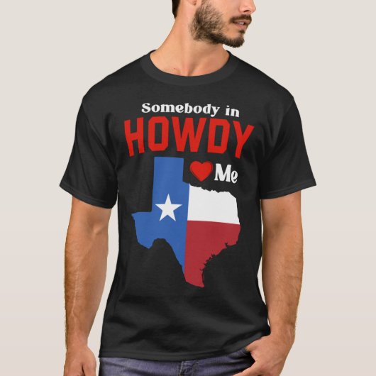 テキサス州のために彼テシャンTX Dallas Howdy Longhorn Tシャツ (正面)