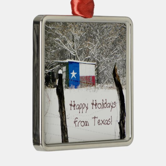 テキサス州のオーナメントからの幸せな休日 メタルオーナメント (右)