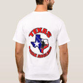 テキサス州のカヤックの釣り人は袖のTシャツをショートさせます Tシャツ (裏面)