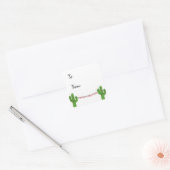 テキサス州のクリスマスのギフトのラベル スクエアシール (封筒)