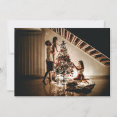 テキサス州のクリスマスカード 赤いラインアート シーズンカード (裏面)