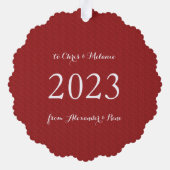 テキサス州のクリスマスタイム オーナメントカード (裏面)