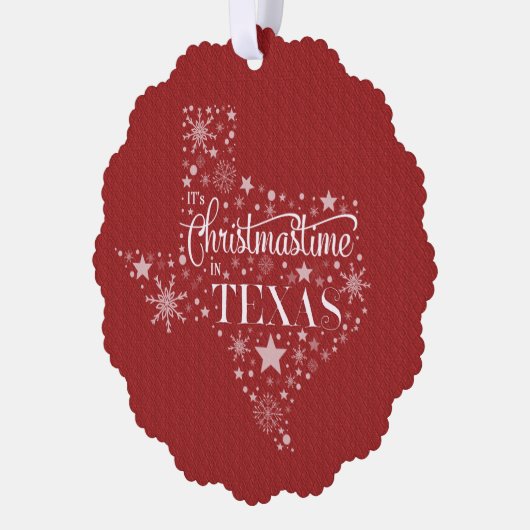 テキサス州のクリスマスタイム オーナメントカード (左)