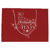 テキサス州のクリスマスタイム ラージペーパーバッグ (裏面)