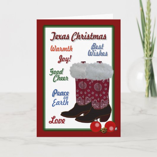 テキサス州のクリスマス シーズンカード (正面)