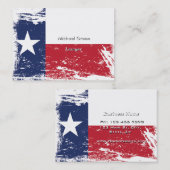テキサス州のグランジな旗 名刺 (正面/裏面)