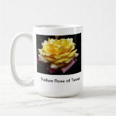 テキサス州のコーヒー・マグの黄色バラ コーヒーマグカップ (左)