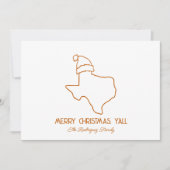 テキサス州のサンタイラスト シーズンカード (正面)