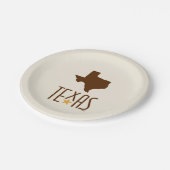 テキサス州のシンボル、テキサス州の州、ブラウン ペーパープレート (アングル)