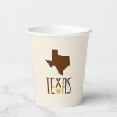 テキサス州のシンボル、テキサス州の州、ブラウン 紙コップ (裏面)