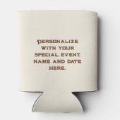 テキサス州のシンボル、テキサス州の州、ブラウン 缶クーラー (裏面)