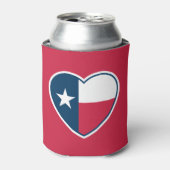 テキサス州のシンボル, テキサス州の旗, ハート - 赤 缶クーラー (缶正面)