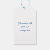 テキサス州のシンボル、テキサス州州、青 ギフトタグ (裏面)