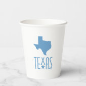 テキサス州のシンボル、テキサス州州、青 紙コップ (裏面)