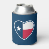 テキサス州のシンボル, テキサス州旗, ハート - ネイビー 缶クーラー (缶正面)