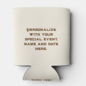 テキサス州のシンボル、ロングホーン、茶色 缶クーラー (裏面)