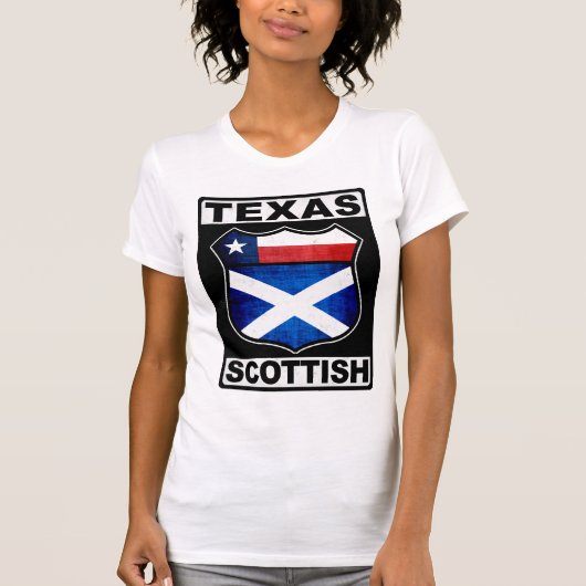 テキサス州のスコットランドのアメリカ人 Tシャツ (正面)