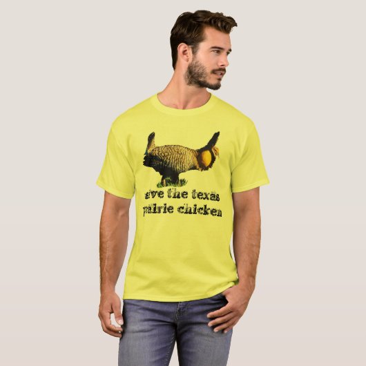 テキサス州のソウゲンライチョウを救って下さい Tシャツ (正面フル)