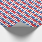 テキサス州のダンサーの帽子、ブーツおよび星の包装紙 ラッピングペーパー (角)