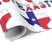 テキサス州のテキサス州の旗の地図 ラッピングペーパー (ロールコーナー)