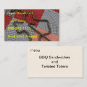 テキサス州のディナーベル 名刺 (正面/裏面)