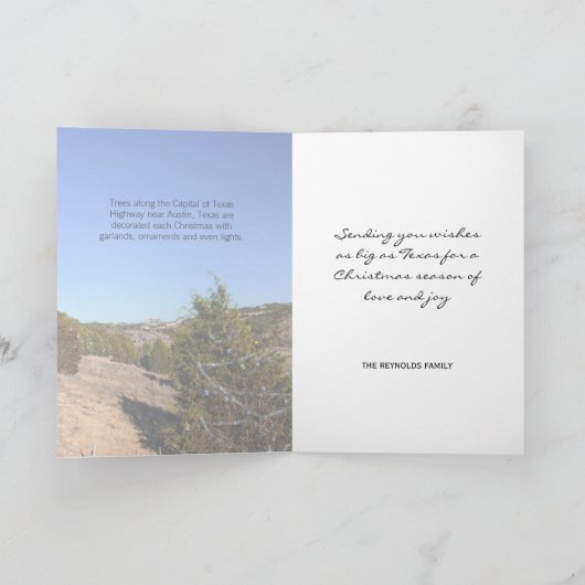 テキサス州のハイウェーのカスタムの休日のオースティンの首都 シーズンカード (内部)