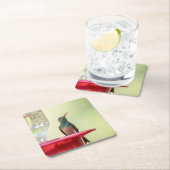 テキサス州のハチドリ スクエアペーパーコースター (インサイチュ)