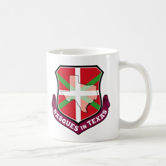 テキサス州のバスク人、Ikurriñaのheraldic紋章付き外衣: コーヒーマグカップ (右)