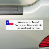 テキサス州のバンパーステッカーへの歓迎 バンパーステッカー (車上)