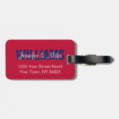 テキサス州のパーソナライズな荷物のラベルの旗 ラゲッジタグ (裏面横)