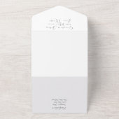 テキサス州のブルーボンネッツ　青い花の写真　ウェディング オールインワン招待状 (外側)