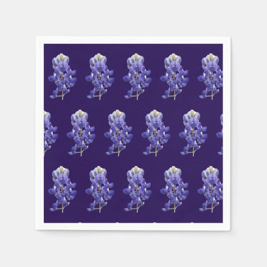 テキサス州のブルーボンネット スタンダードカクテルナプキン (正面)