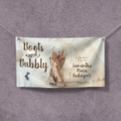 テキサス州のブーツとバブルリーの花嫁 - ブライダルシャワーのブーツ 横断幕