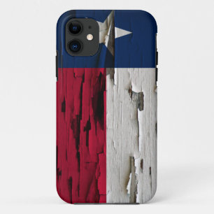 テキサス州のペンキの皮の旗 iPhone 11 ケース