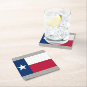 テキサス州のペーパー飲み物用コースターのテキサス州の州の旗 スクエアペーパーコースター (インサイチュ)
