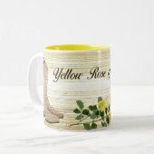 テキサス州のマグの黄色バラ ツートーンマグカップ (正面左)