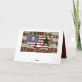 テキサス州のラスティックなロンスター・ロングホーン サンキューカード (裏面)