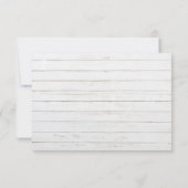 テキサス州のラスティックな結婚式の返信カード 招待状 (裏面)