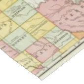 テキサス州のランドのMcNallyの鉄道そして郡地図 テーブルクロス (アングル)