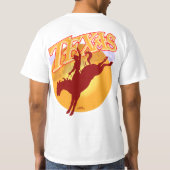 テキサス州のロデオの日の出のワイシャツF/B Tシャツ (裏面)