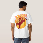 テキサス州のロデオの日の出のワイシャツF/B Tシャツ (裏面フル)
