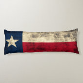 テキサス州のヴィンテージのグランジな旗 ボディピロー (裏面)