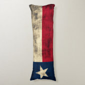 テキサス州のヴィンテージのグランジな旗 ボディピロー (正面縦)