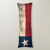 テキサス州のヴィンテージのグランジな旗 ボディピロー (裏面 (縦))