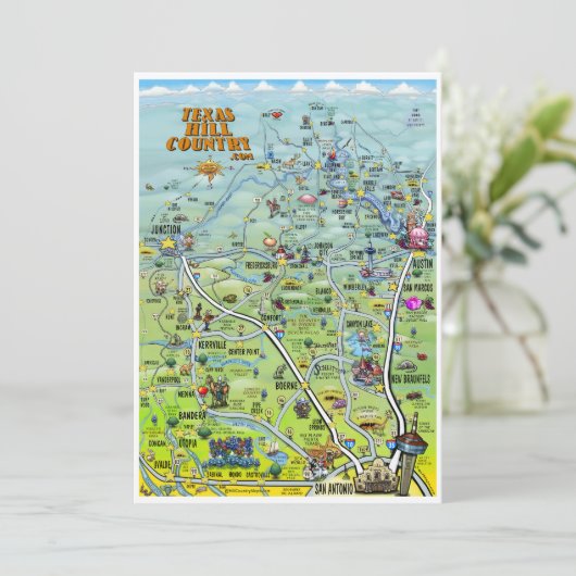 テキサス州の丘の国の招待状 招待状 (スタンド正面)