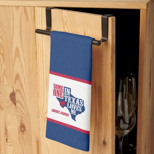 テキサス州の人が私を愛 キッチンタオル (三つ折り)