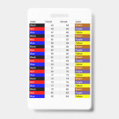 テキサス州の位相色のクレジットカードサイズ バッジ (裏面)