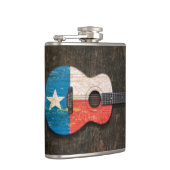 テキサス州の傷付けられ、擦り切れたな旗のアコースティックギター フラスク (右)